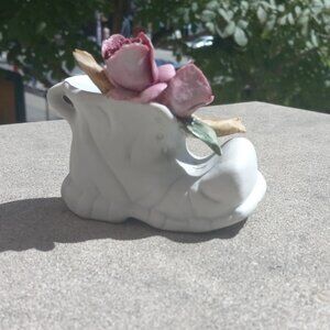 Capodimante, Aita for Birks, Miniature Shoe with Realistic Roses, Italy …